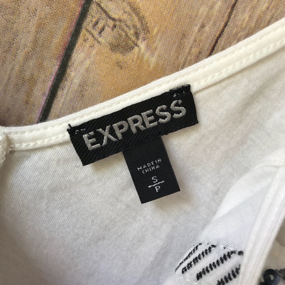 Express Tribal Aztec Beaded Crop Tank Top - Picture 5 of 7